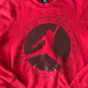 Comfy red Air Jordan sweatshirt